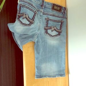 Miss Me Denim Brand Boyfriend Bermuda Shorts